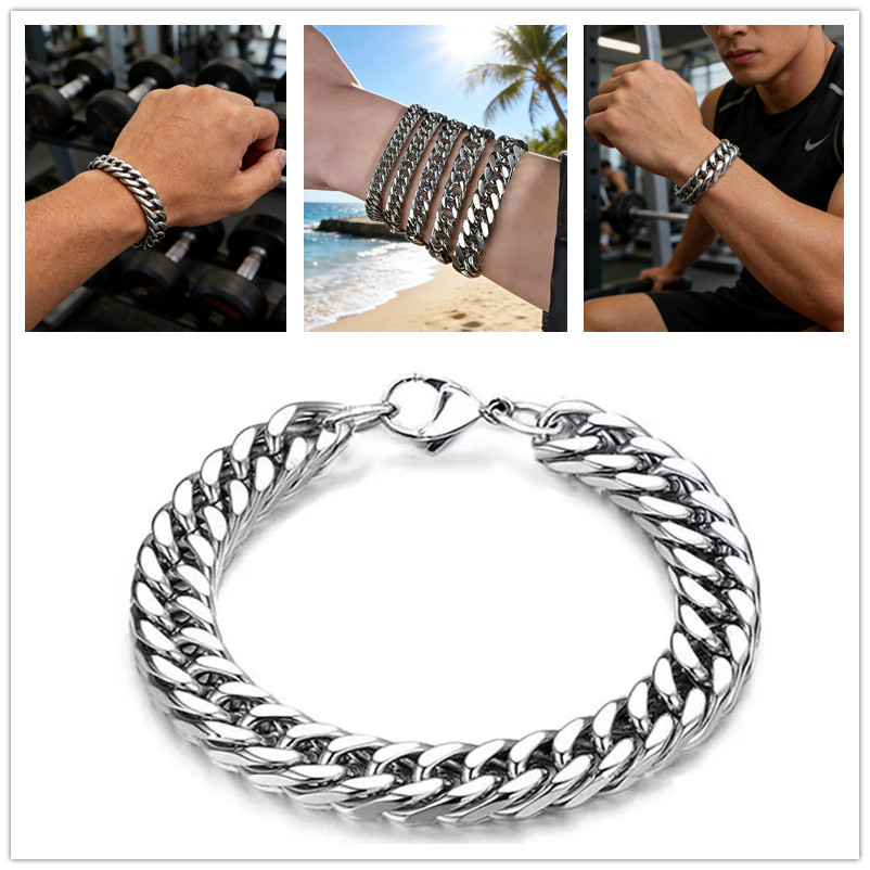 Men'S Fashion Over The Years - 4/6/8/10/12mm Stainless Steel Miami Cuban Link