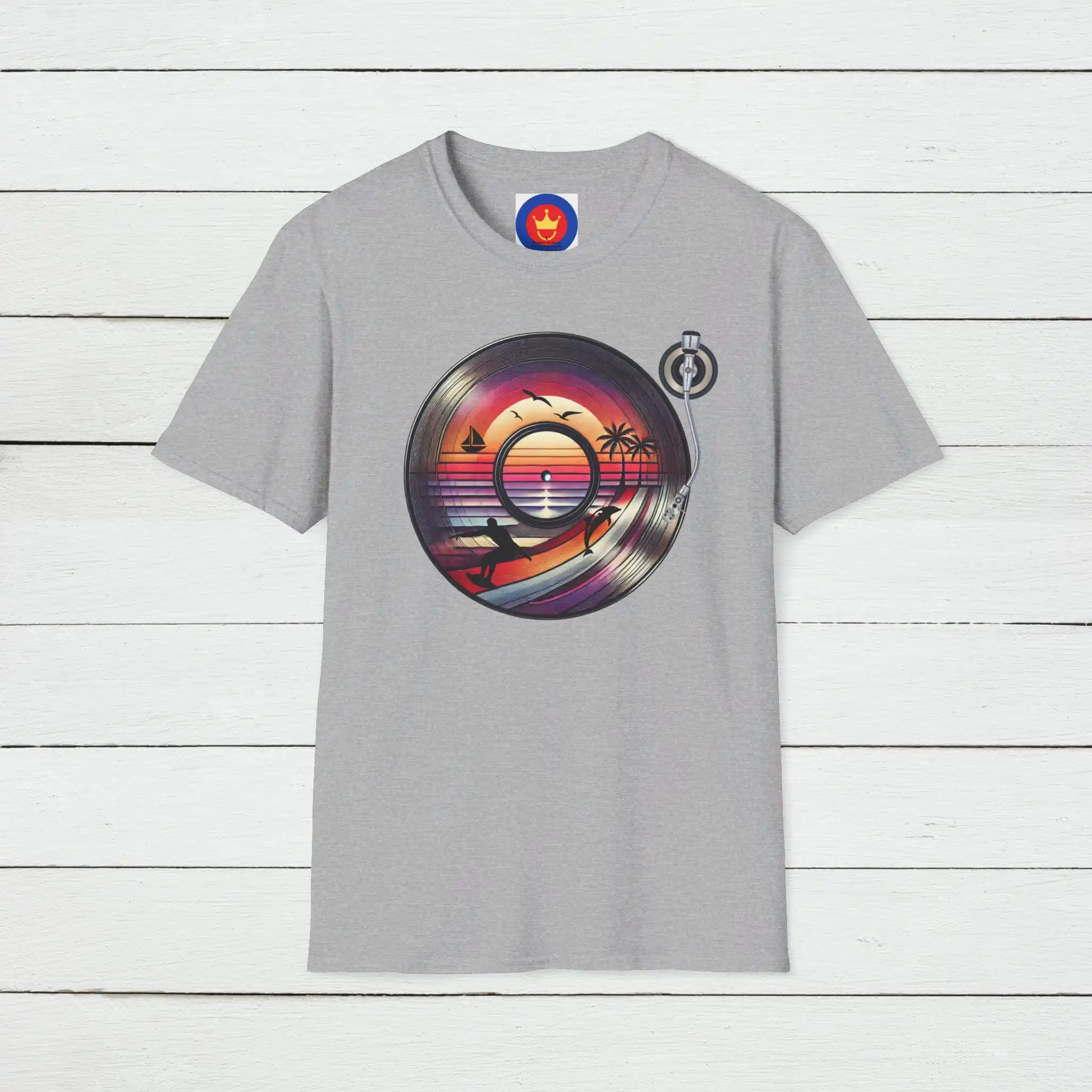 Retro Beach Vinyl T Shirt Vint - đánh giá và giá Men'S Fashion 70S