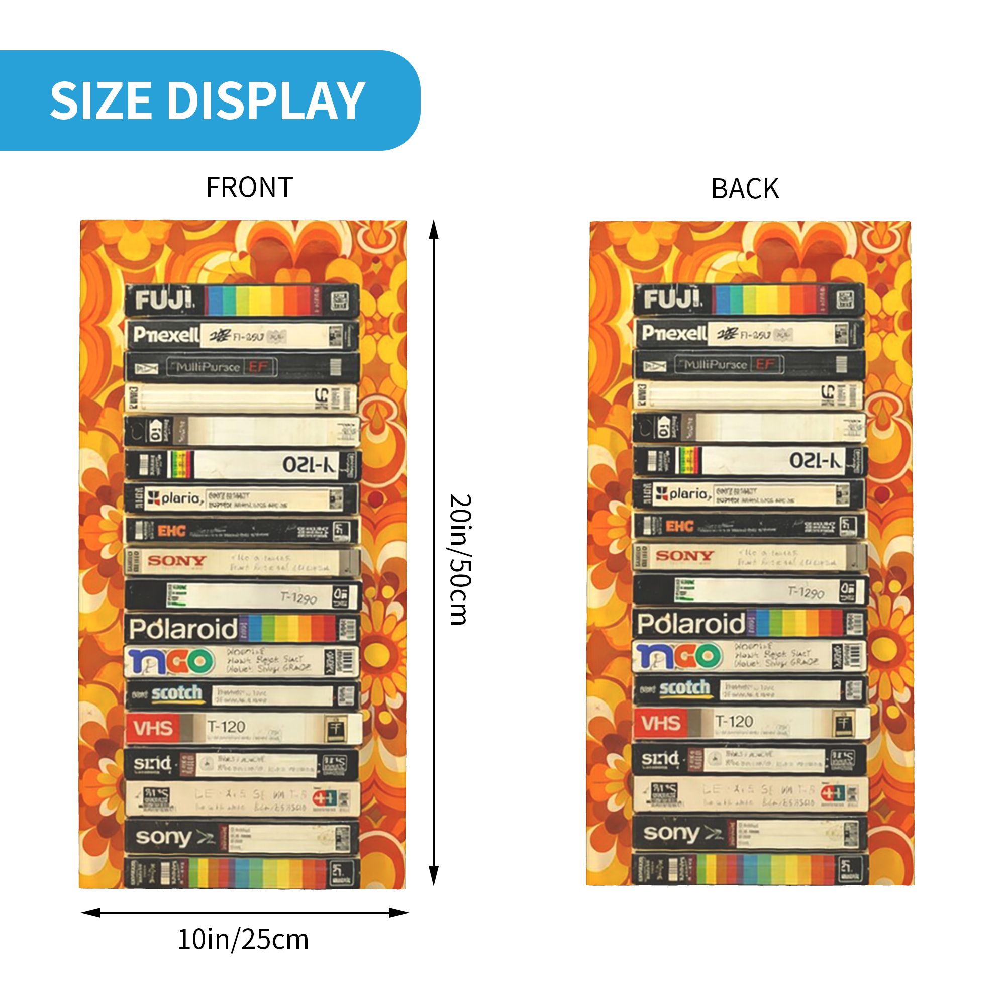 Stacked VHS Tapes 70s Floral A - đánh giá và giá Men'S Fashion 70S