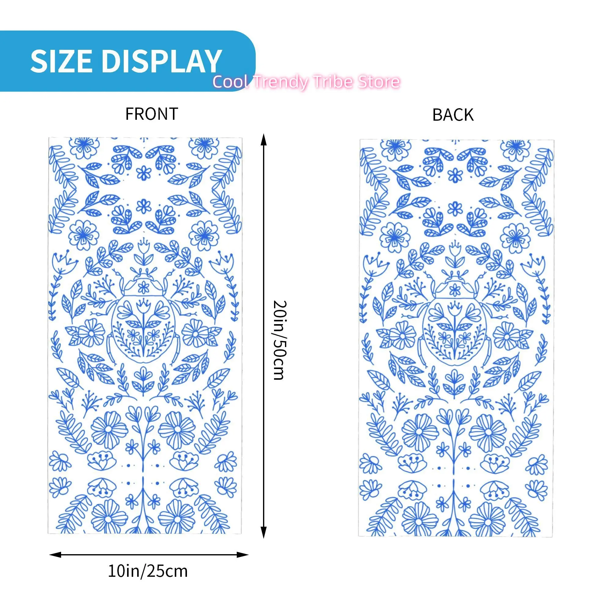 Blue Line Retro Scarab Flower  - đánh giá và giá Men'S Fashion Head Scarf