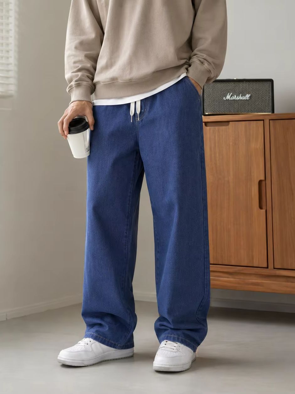 Men's Baggy Straight Jeans Aut - đánh giá và giá Men'S Fashion Grey Jeans