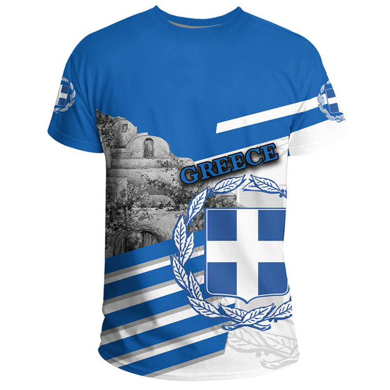 Greece Flag Map 3d Printed T S - đánh giá và giá Men'S Fashion Greece