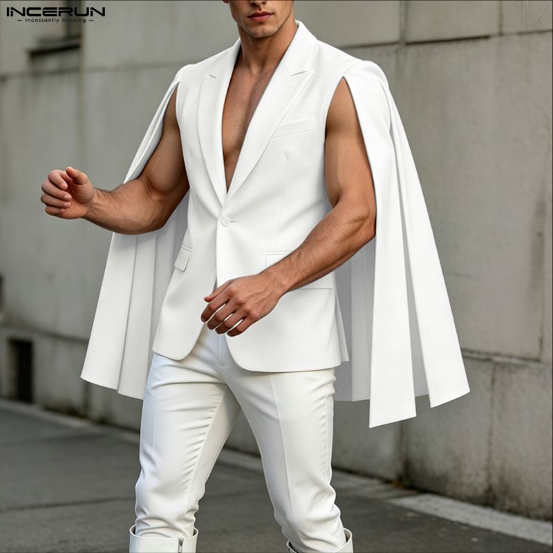 INCERUN Men's Irregular Blazer - đánh giá và giá Mens Fashion Poncho