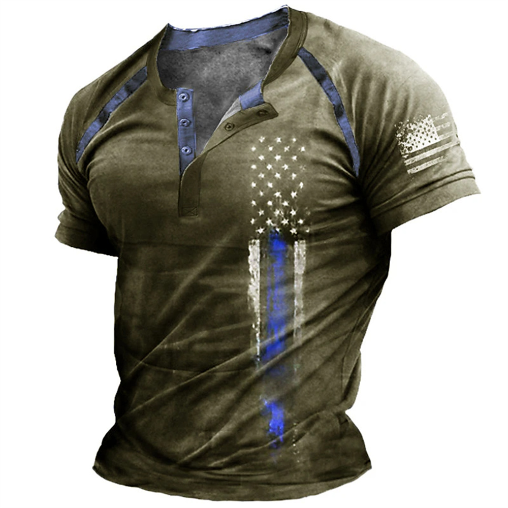 Funny 3D American Flag Print M - đánh giá và giá Men'S Fashion Undershirt