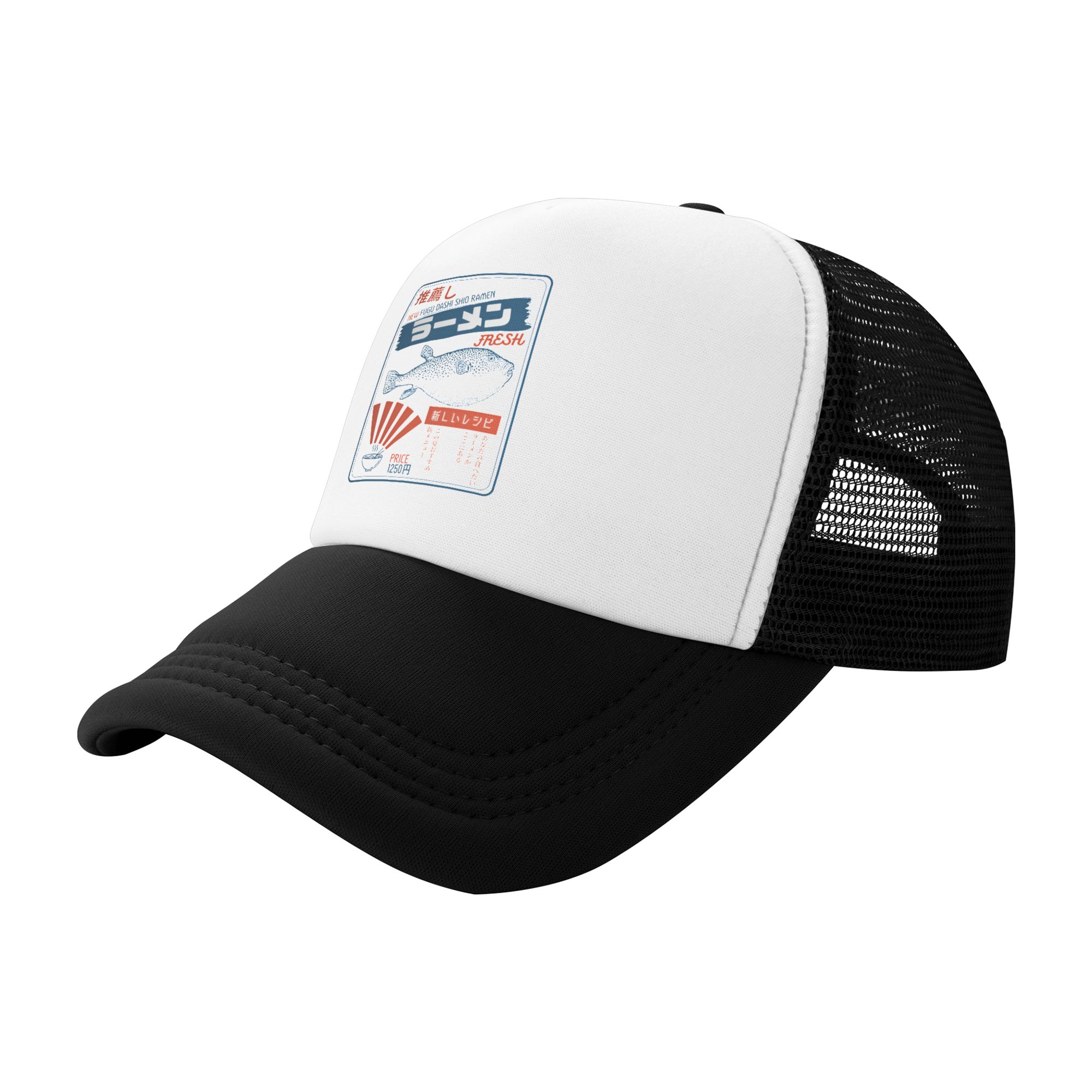 Vintage Fugu Puffer Fish Ramen - đánh giá và giá Trucker Hat Cap