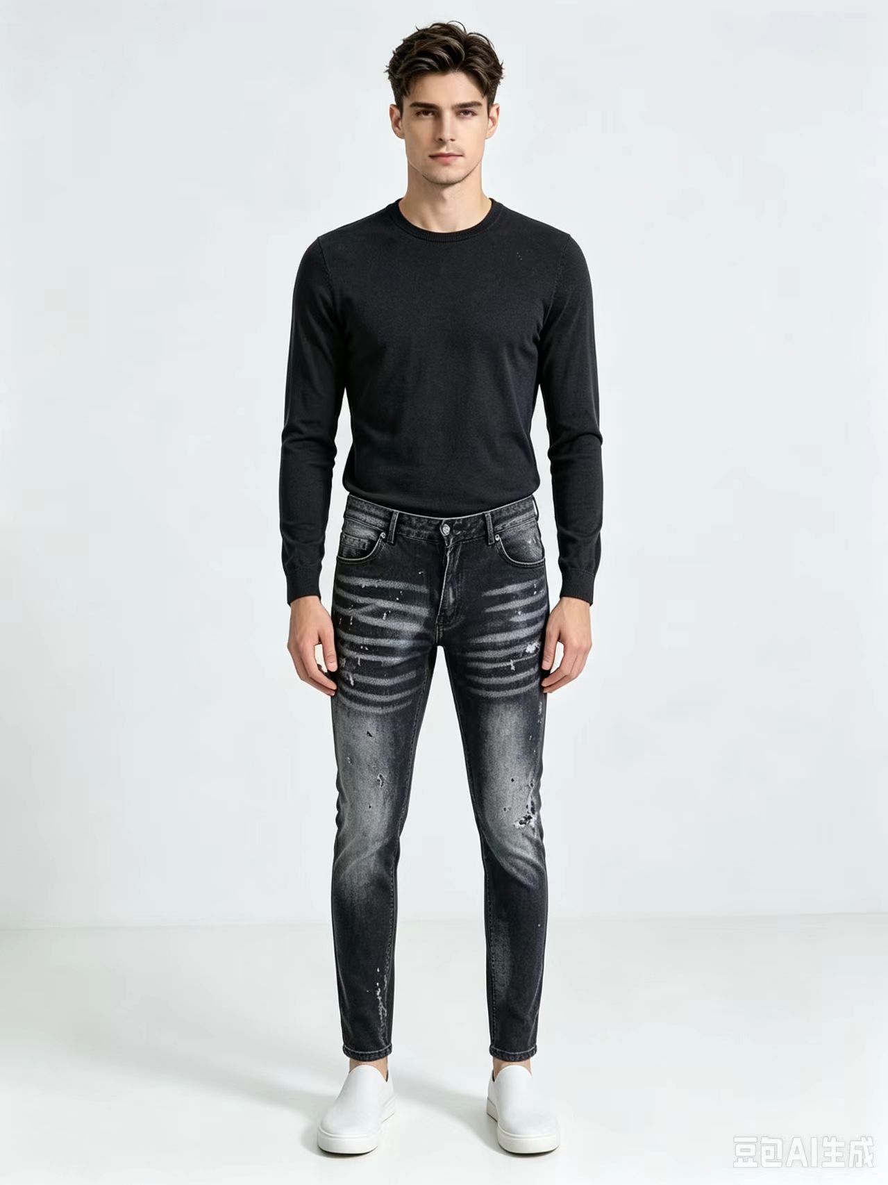 Men's High Street Hip Hop Graf - đánh giá và giá Men'S Fashion Grey Jeans