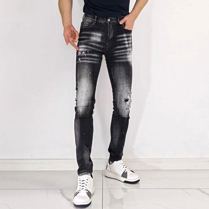 Men's High Street Hip Hop Graf - đánh giá và giá Men'S Fashion Grey Jeans