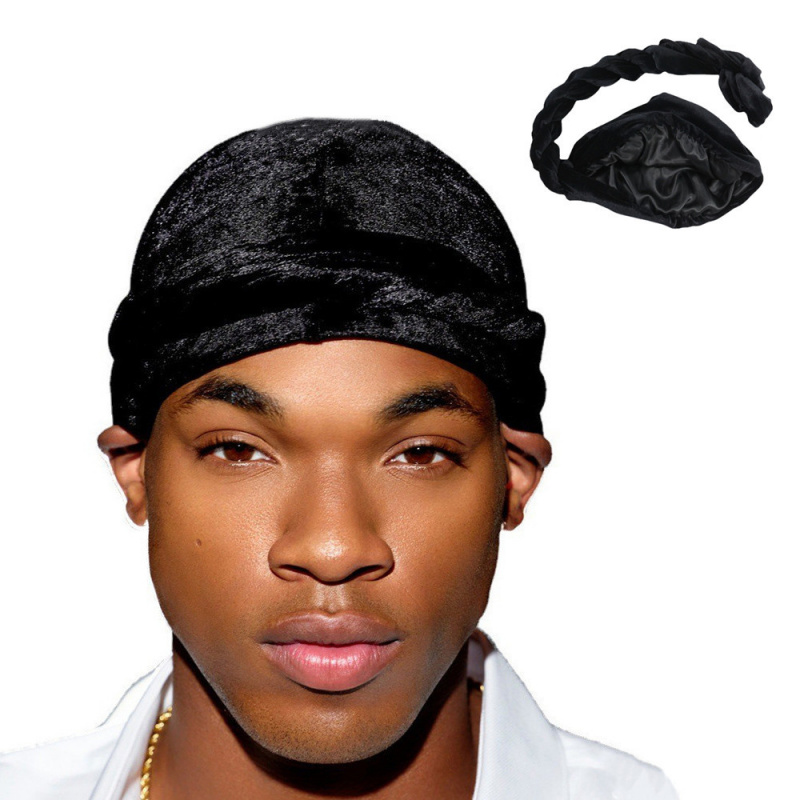 Solid Color Men's Velvet Head  - đánh giá và giá Men'S Fashion Head Scarf