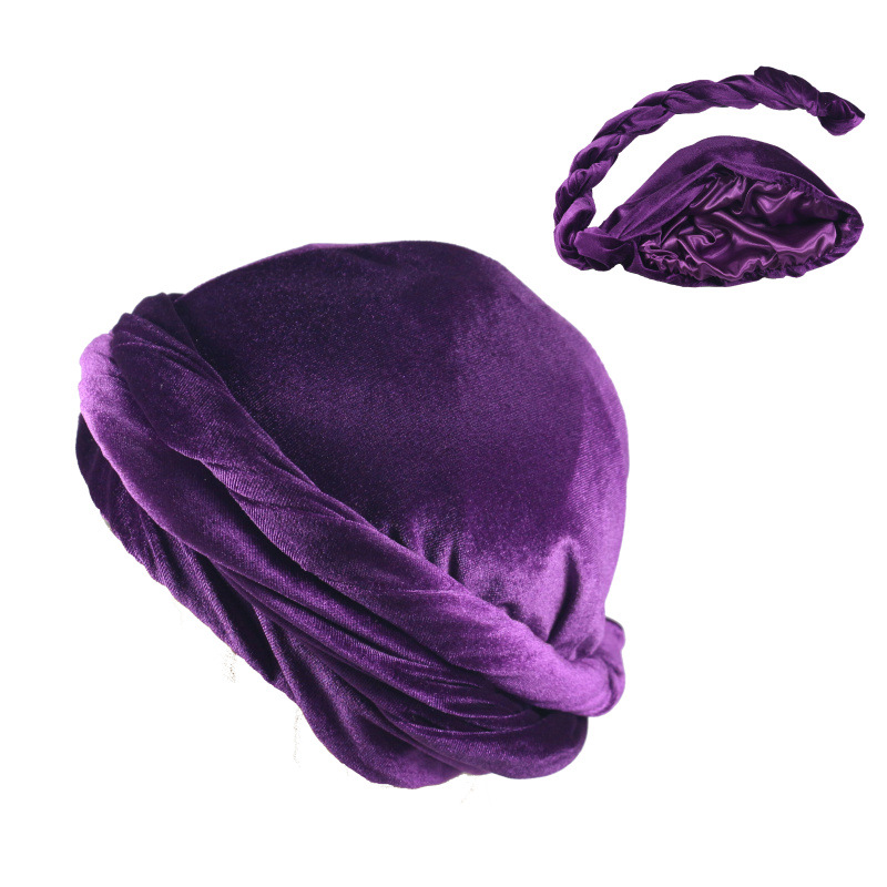 Solid Color Men's Velvet Head  - đánh giá và giá Men'S Fashion Head Scarf