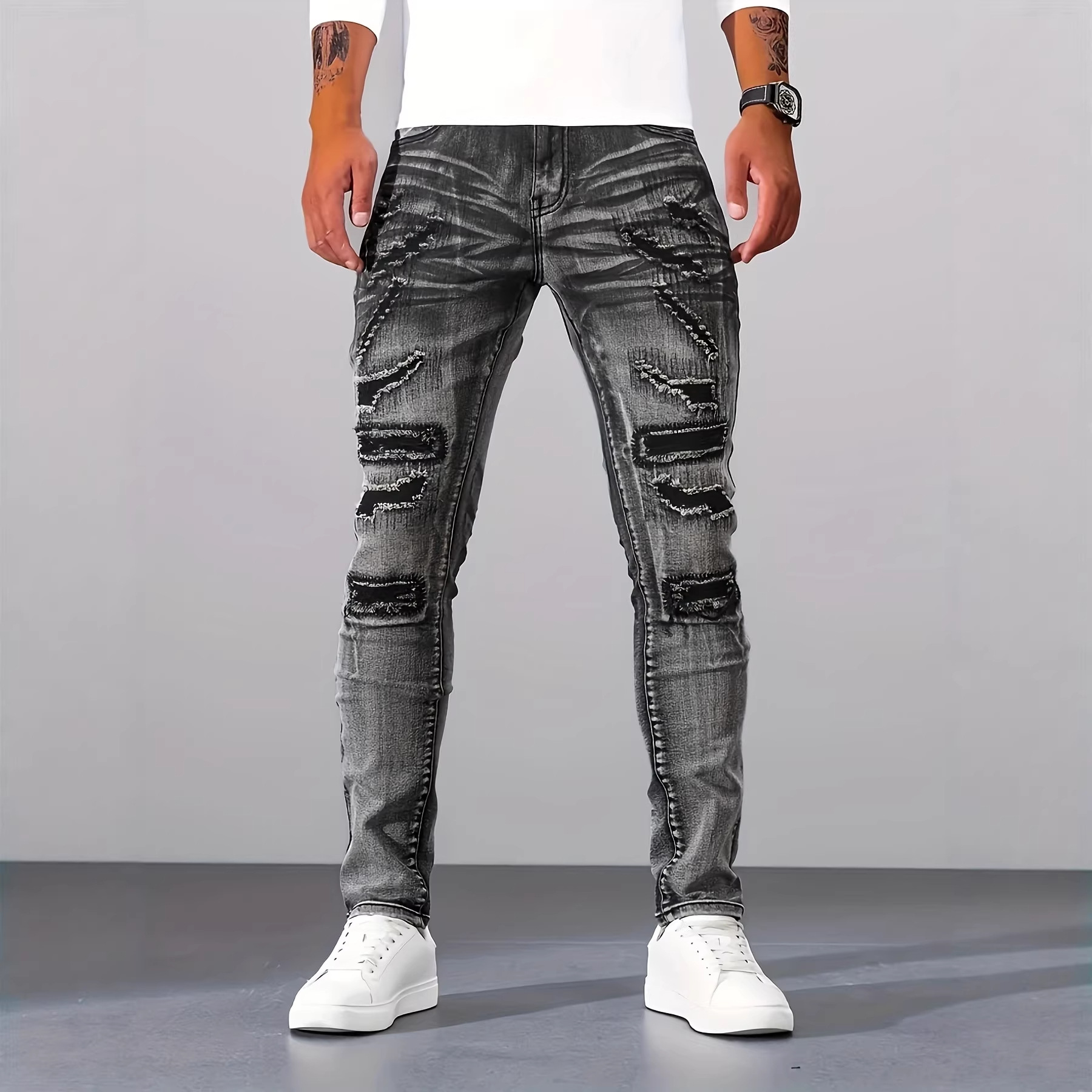 Men Grey Slim Simple Casual Da - đánh giá và giá Men'S Fashion Grey Jeans