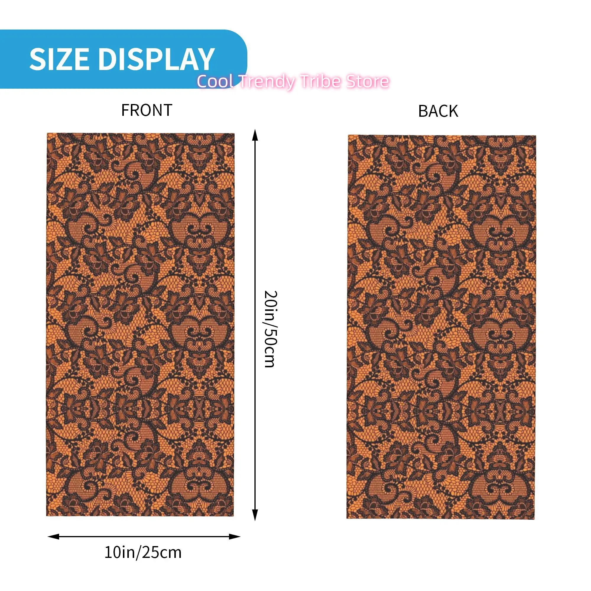 Orange Black Lace Floral Gothi - đánh giá và giá Men'S Fashion Head Scarf