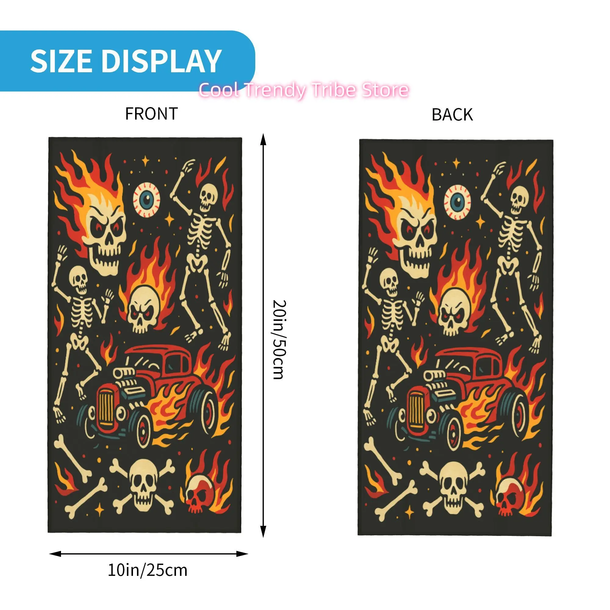 Flaming Skulls Hot Rod Vintage - đánh giá và giá Men'S Fashion Head Scarf