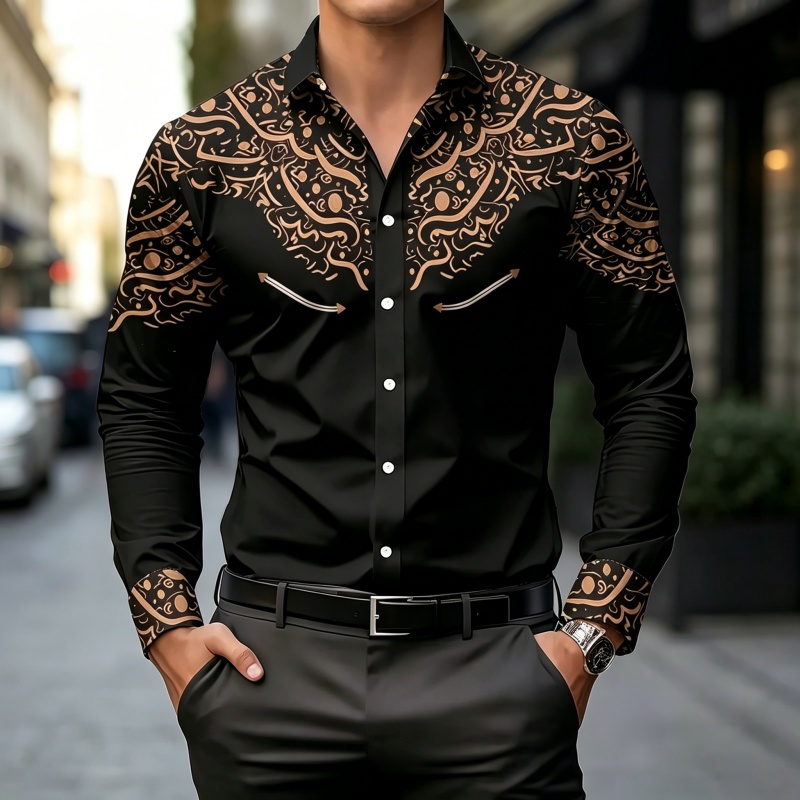 Black and White Contrast Print - đánh giá và giá Mens Fashion Summer