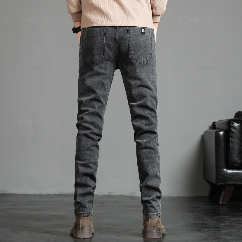 Autumn Winter Cotton Men's Cla - đánh giá và giá Men'S Fashion Grey Jeans