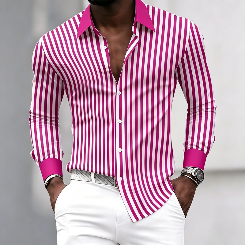 Men's long-sleeved collared sh - đánh giá và giá Mens Fashion Summer